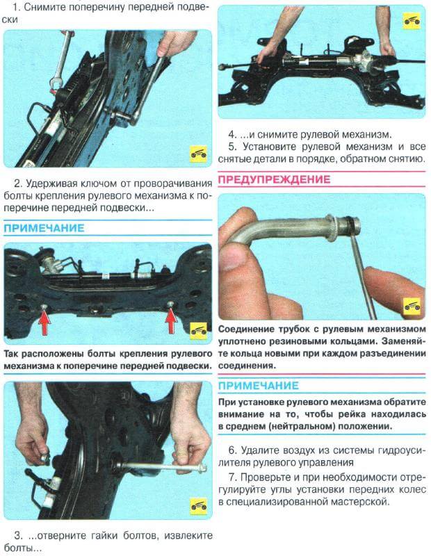 Замена рулевой рейки Авео Т300