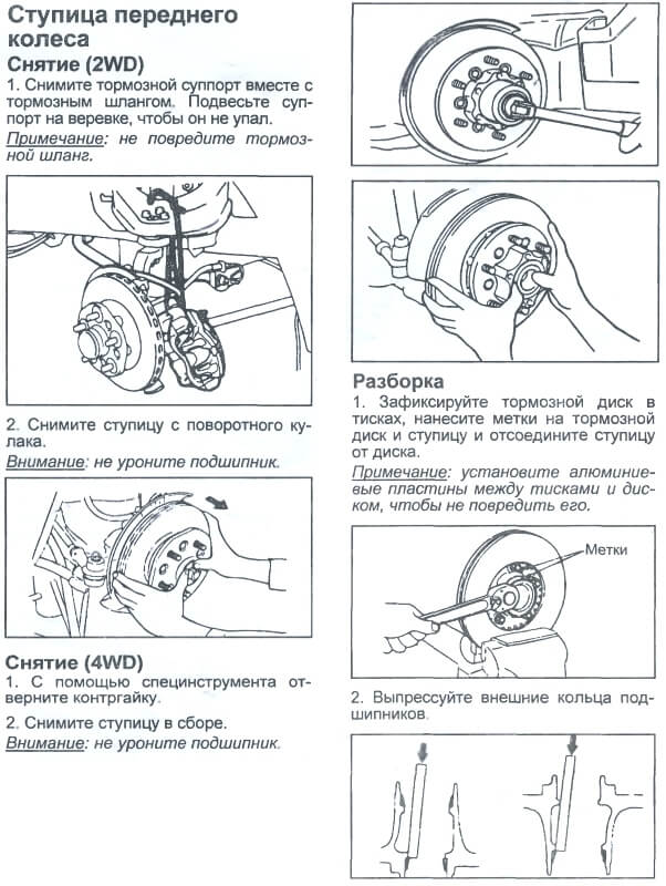 Как поменять ступицу подшипник в хендай старекс