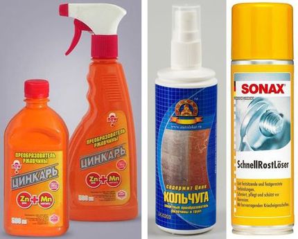 Разные преобразователи ржавчины