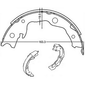 Колодки стояночного тормоза X-Trail