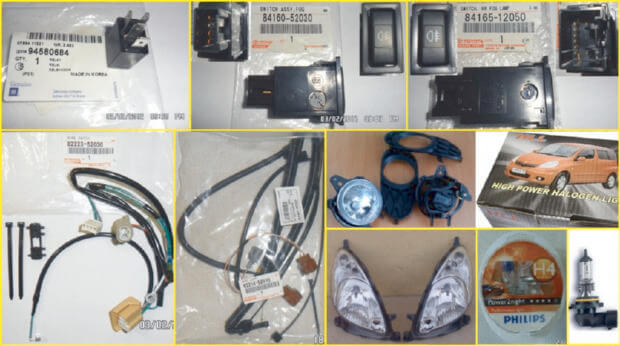 комплект ПТФ на Toyota Yaris Verso