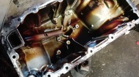 Снятие масляного поддона