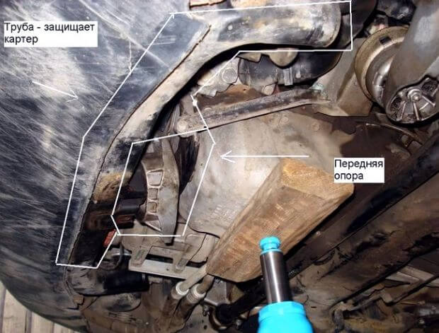 Как заменить переднюю опору двигателя Audi A4