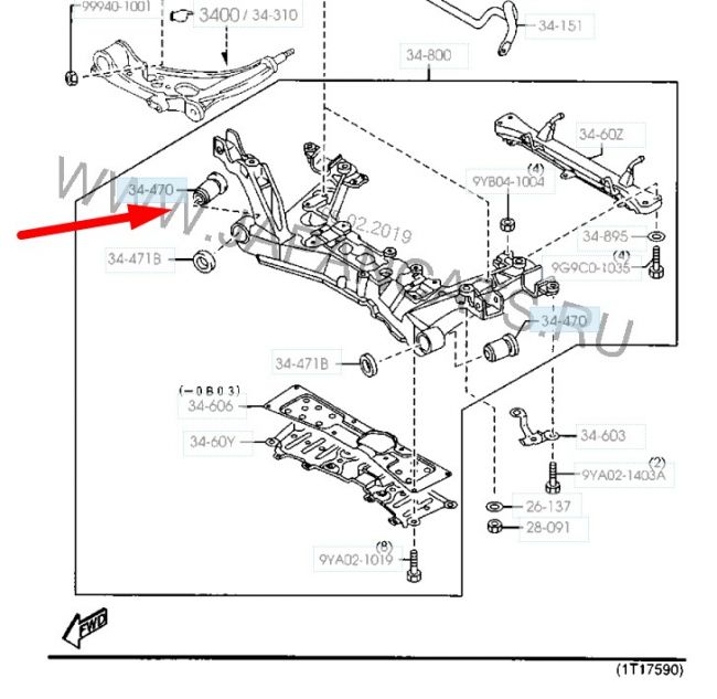 34 60. Mazda xedos 9 передний подрамник. Mazda xedos 9 передняя подвеска схема. Сайлентблоки подрамника Кседос 9.
