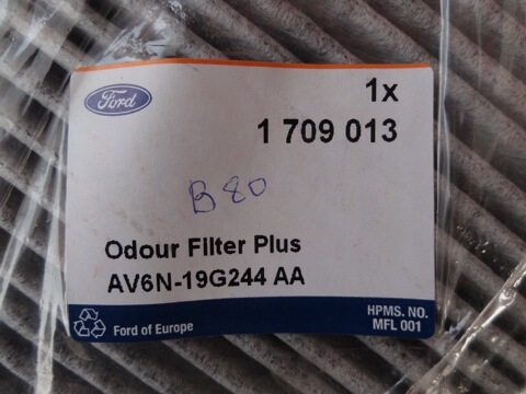 Маркировка фильтра салонного фильтра Ford Focus III