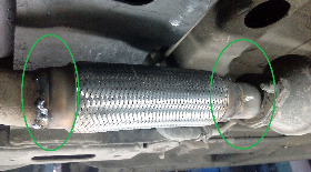 Замена гофрированной трубы выхлопной Kia Carnival