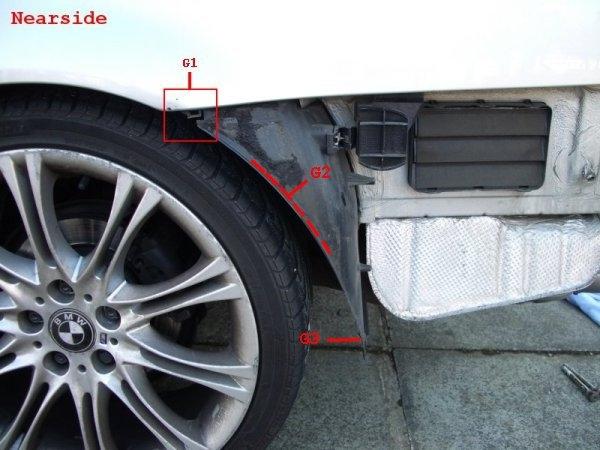 как снять передний бампер на BMW e46