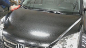 Покрытие антигравийной пленкой капота Honda Accord